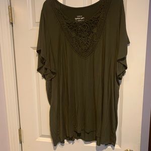 Army green torrid blouse 4x